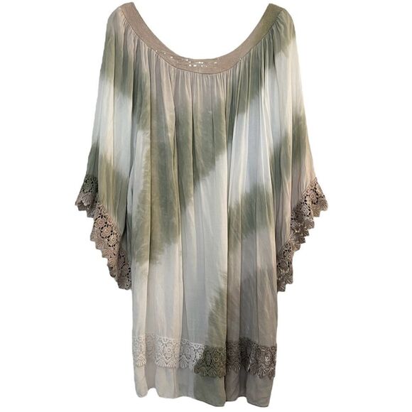 Aquavita Resort Dress Tie Dye Ombre Boho Cruise Casual Made in Italy One Size OS - Picture 1 of 10